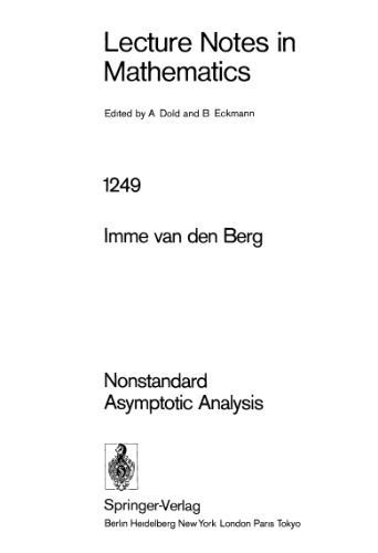 خرید و دانلود نسخه کامل کتاب Nonstandard Asymptotic Analysis