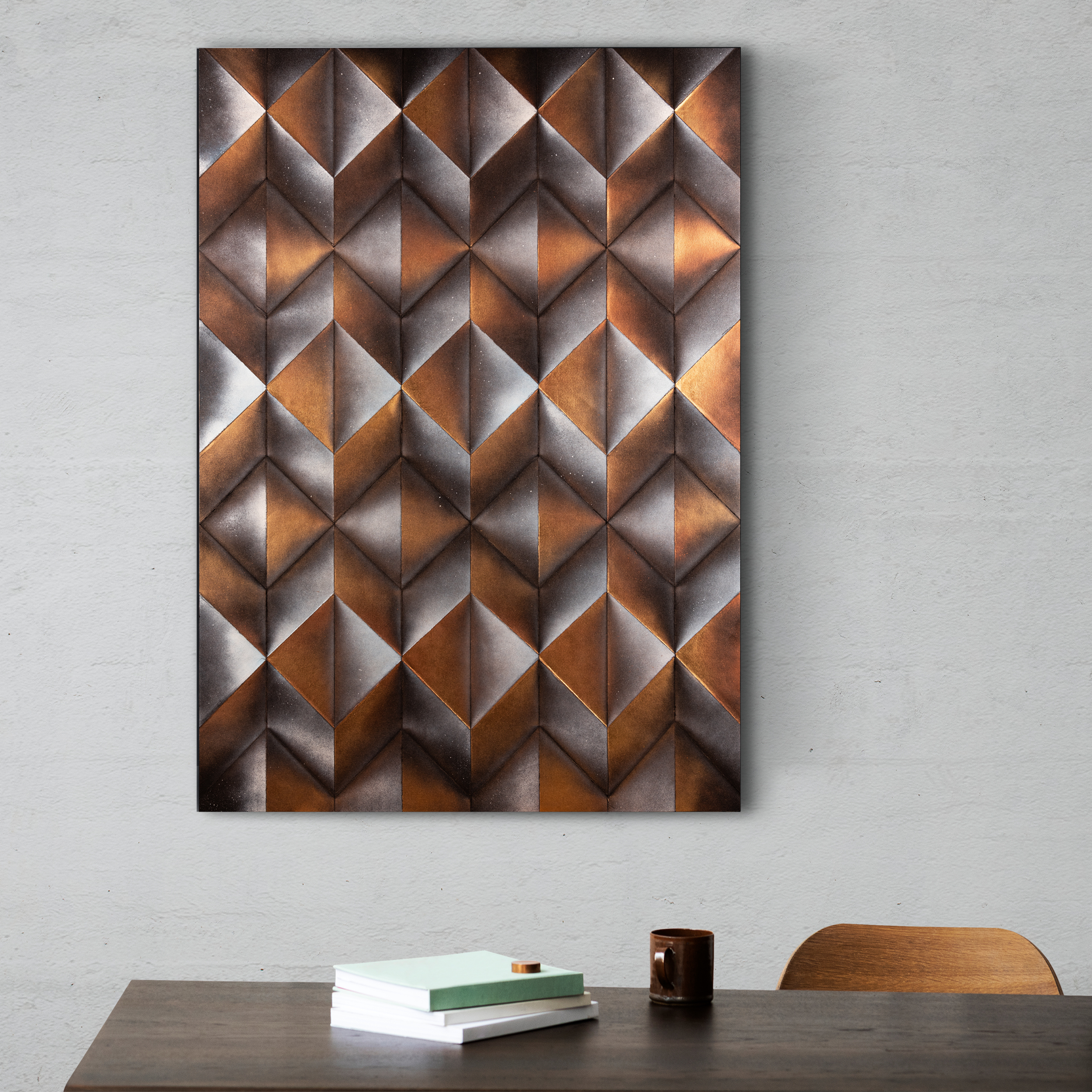  تابلو نقاشی مدل فرم‌های سه بعدی مربعی