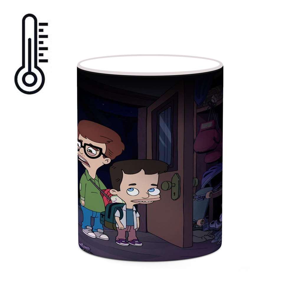 ماگ حرارتی کاکتی طرح کارتون Big Mouth مدل mgh22313