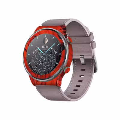 برچسب ماهوت طرح Red Flower مناسب برای ساعت هوشمند هوآوی Watch GT 2 Pro
