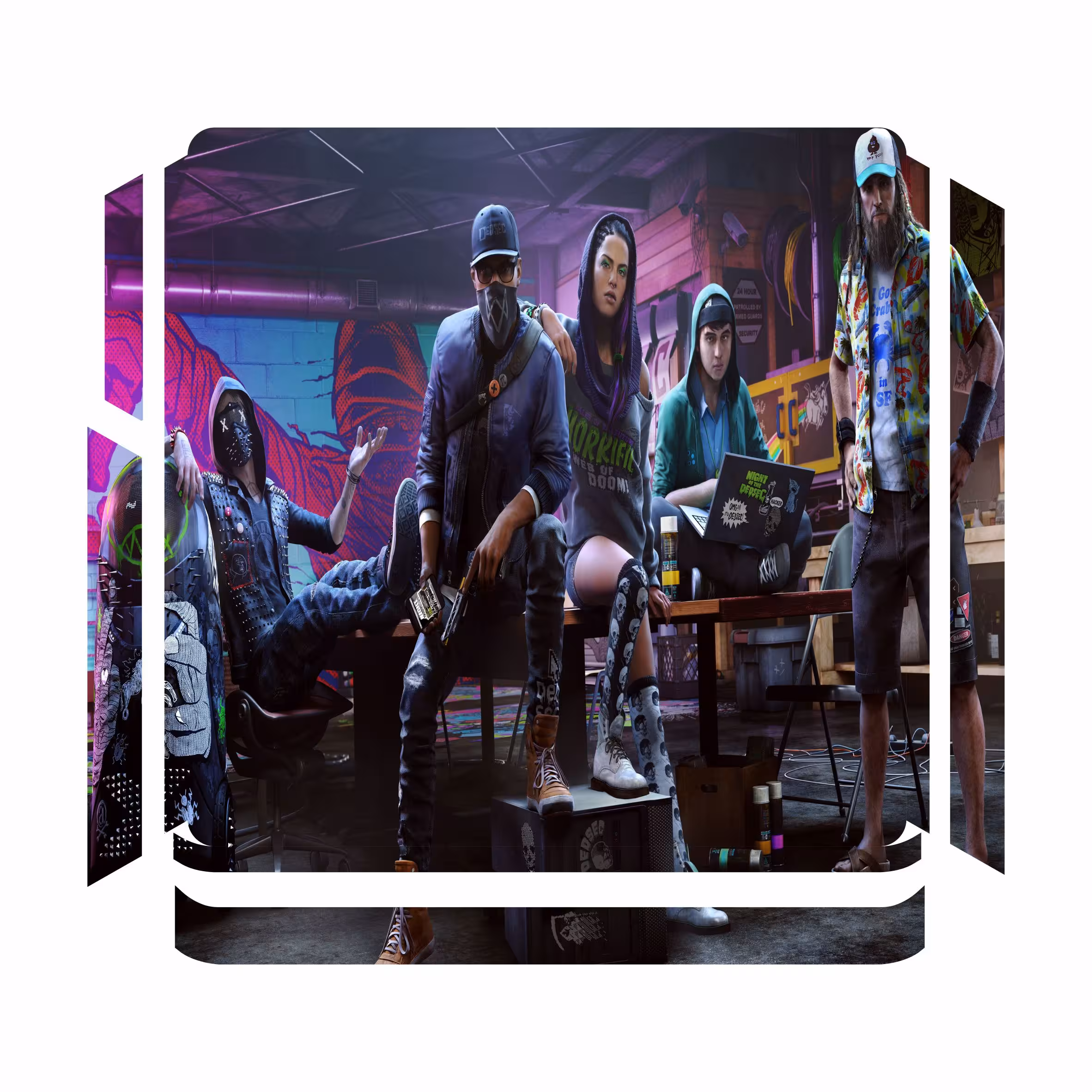 برچسب پلی استیشن 4 اسلیم مدل watch dogs