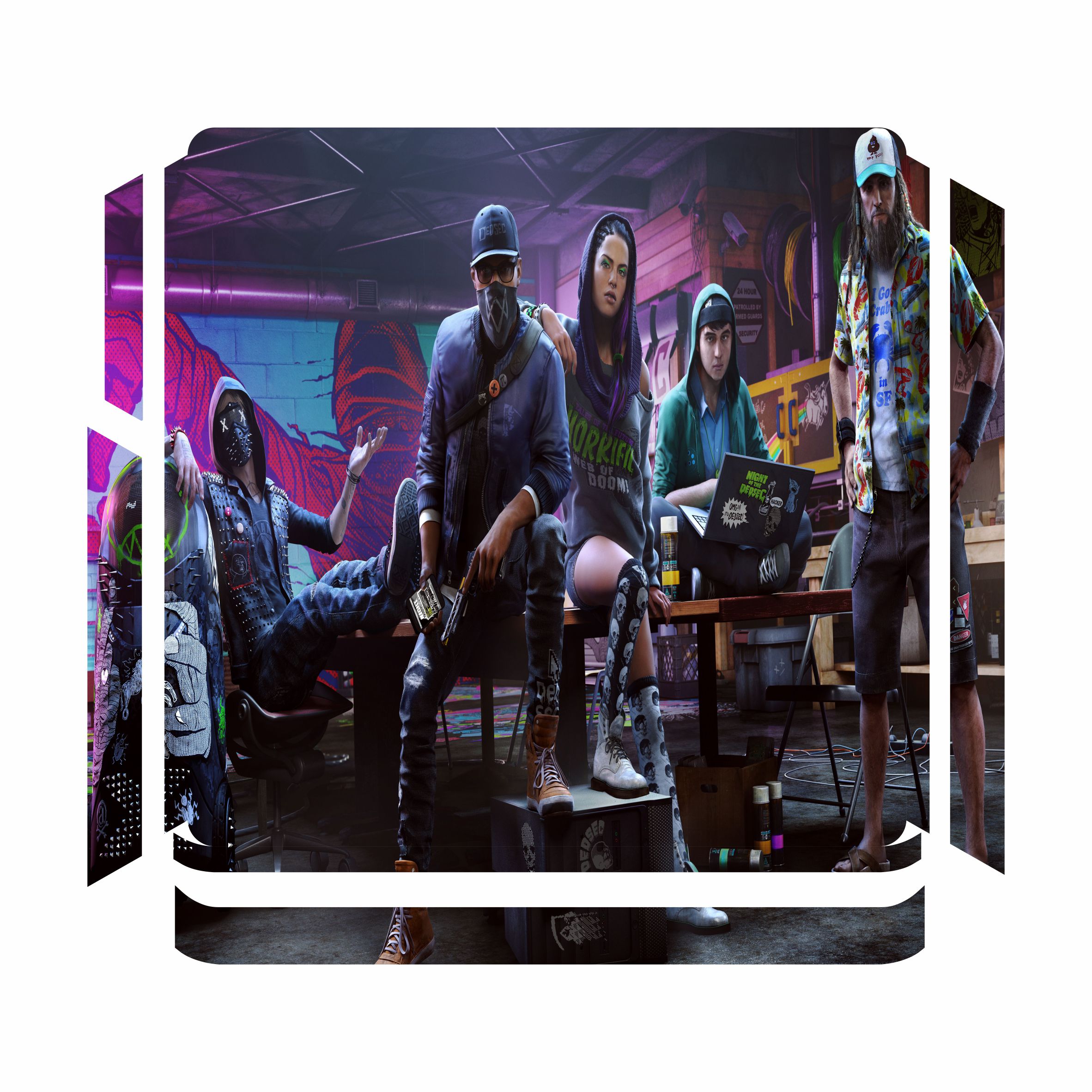 برچسب پلی استیشن 4 اسلیم مدل watch dogs