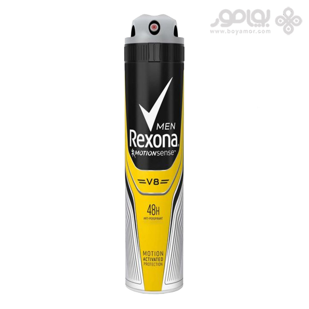اسپری ضد تعریق مردانه رکسونا مدل V8 حجم 200 میل