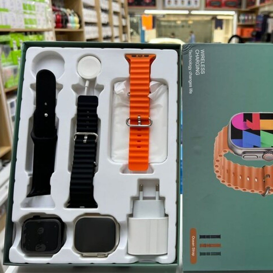  ساعت هوشمند دو نفره  اسمارت واچ مدل P200 به همراه شارژر وایرلس و 3 عدد بند