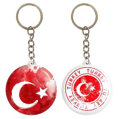 جاکلیدی خندالو مدل پرچم ترکیه کد 2061120620 مجموعه 2 عددی