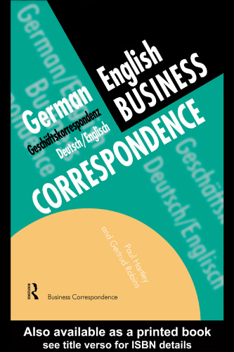خرید و دانلود نسخه کامل کتاب German English Business Correspondence (Languages for Business)