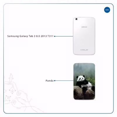 برچسب پوششی ماهوت مدل Panda مناسب برای تبلت سامسونگ Galaxy Tab 3 8.0 2013 T311