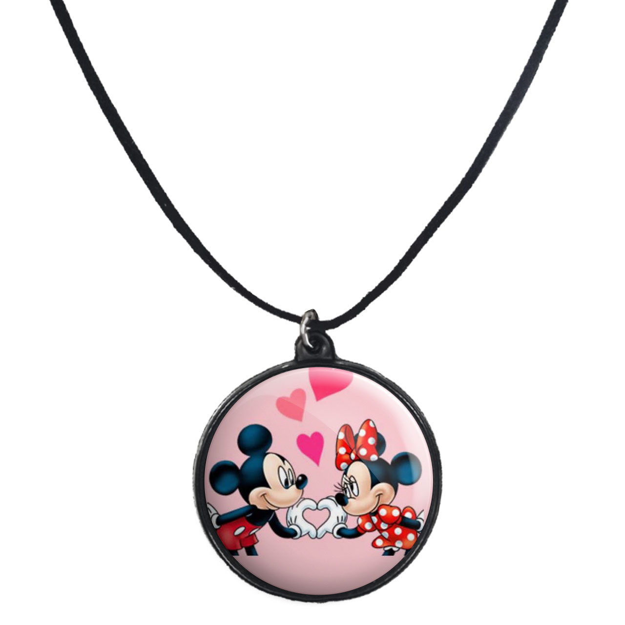 گردنبند پرمانه طرح میکی موس کد pmb.12913مدل دو طرفه