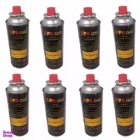 کپسول گاز سفری 210 گرمی پی آر مدل 201165020 بسته 8 عددی
