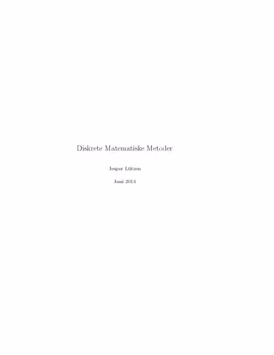 خرید و دانلود نسخه کامل کتاب Diskrete Matematiske Metoder