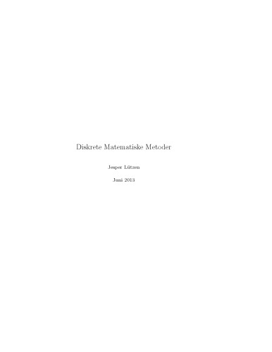 خرید و دانلود نسخه کامل کتاب Diskrete Matematiske Metoder