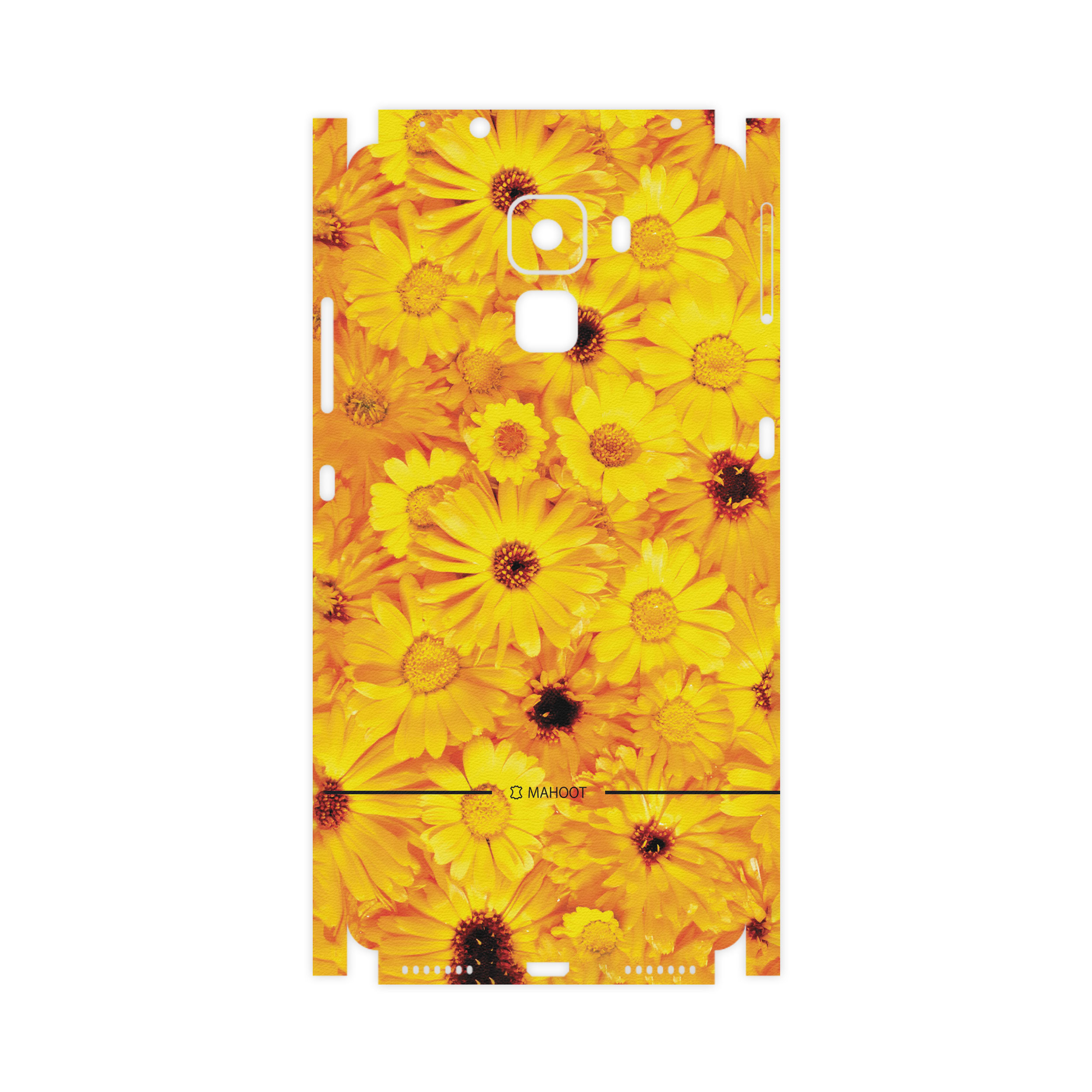 برچسب پوششی ماهوت مدل Yellow-Flower-FullSkin مناسب برای گوشی موبایل آنر 7
