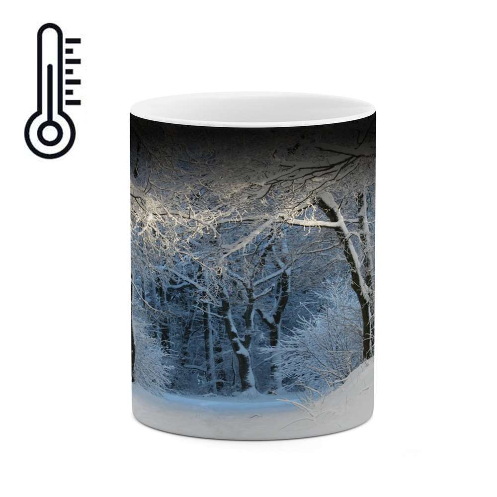 ماگ حرارتی کاکتی طرح منظره برفی مدل mgh15030