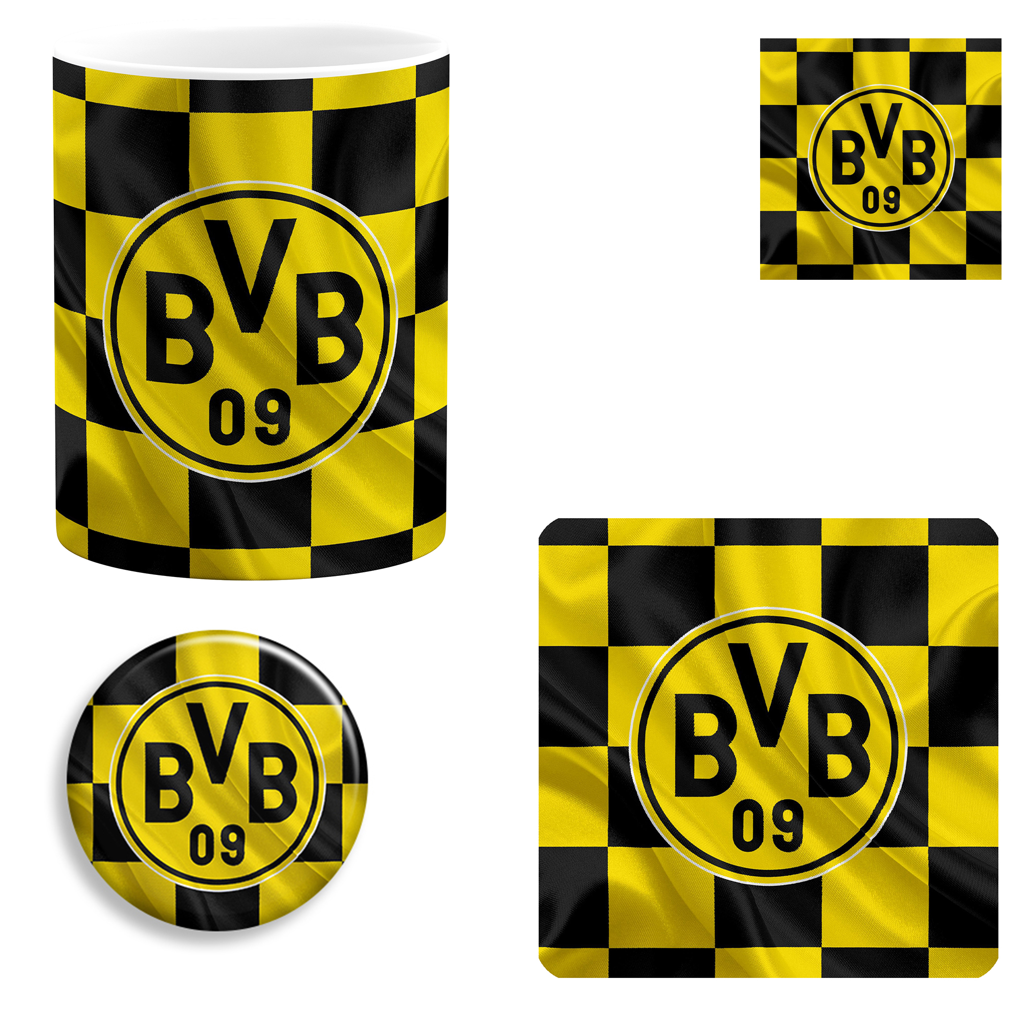 ست هدیه ماگ طرح بروسیا دورتموند مدل Borussia Dortmund کد 02