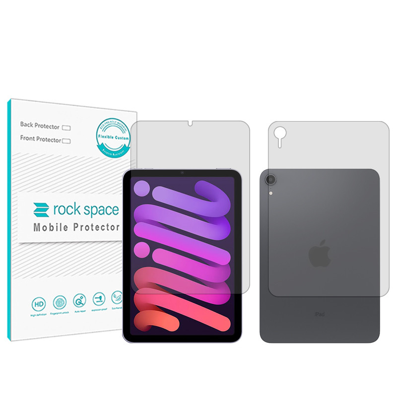 محافظ صفحه نمایش شفاف راک اسپیس مدل Hygel مناسب برای تبلت اپل iPad mini (2021) به همراه محافظ پشت تبلت | کالا برتری