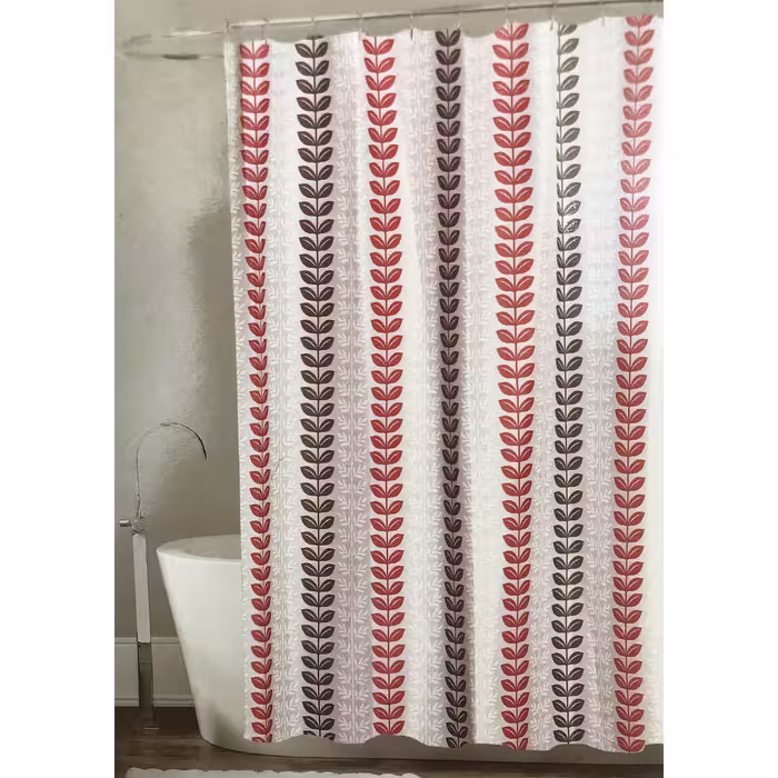 پرده حمام طرح Leaf سایز 180x180 سانتی‌متر