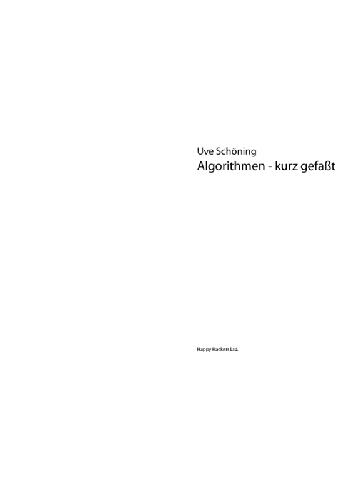 خرید و دانلود نسخه کامل کتاب Algorithmen kurz gefasst