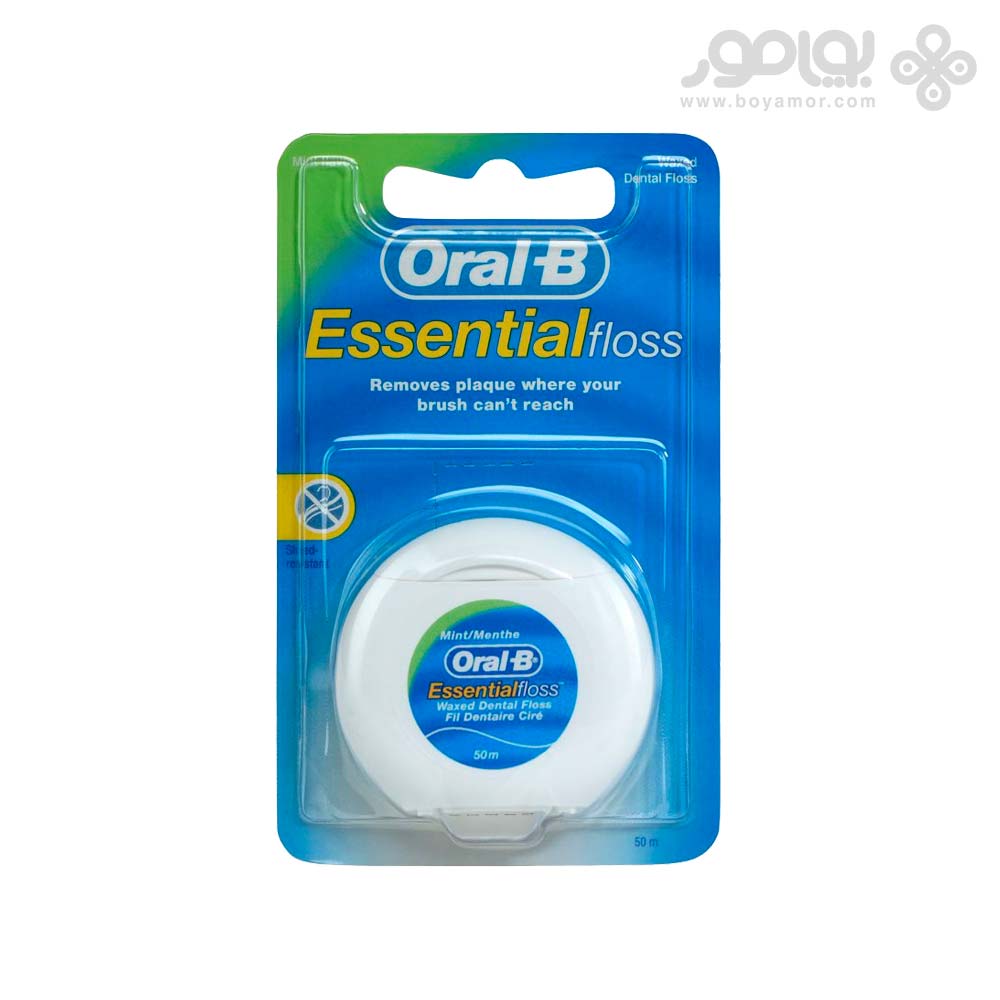 نخ دندان اورال بی مدل Essential Floss حاوی موم نعنا