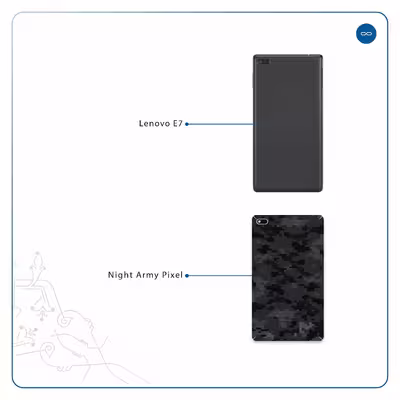 برچسب پوششی ماهوت مدل Night-Army-Pixel مناسب برای تبلت لنوو E7