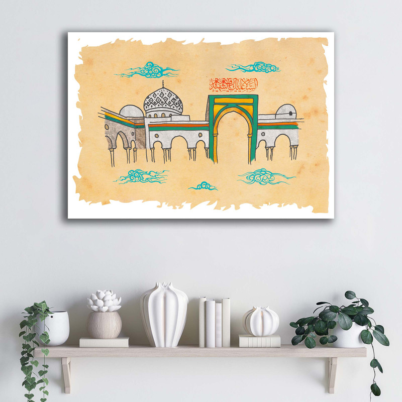 تابلو شاسی دنیای قاب مدل حرم حضرت رقیه (س)طرح ATMRo020 | دنیای قاب