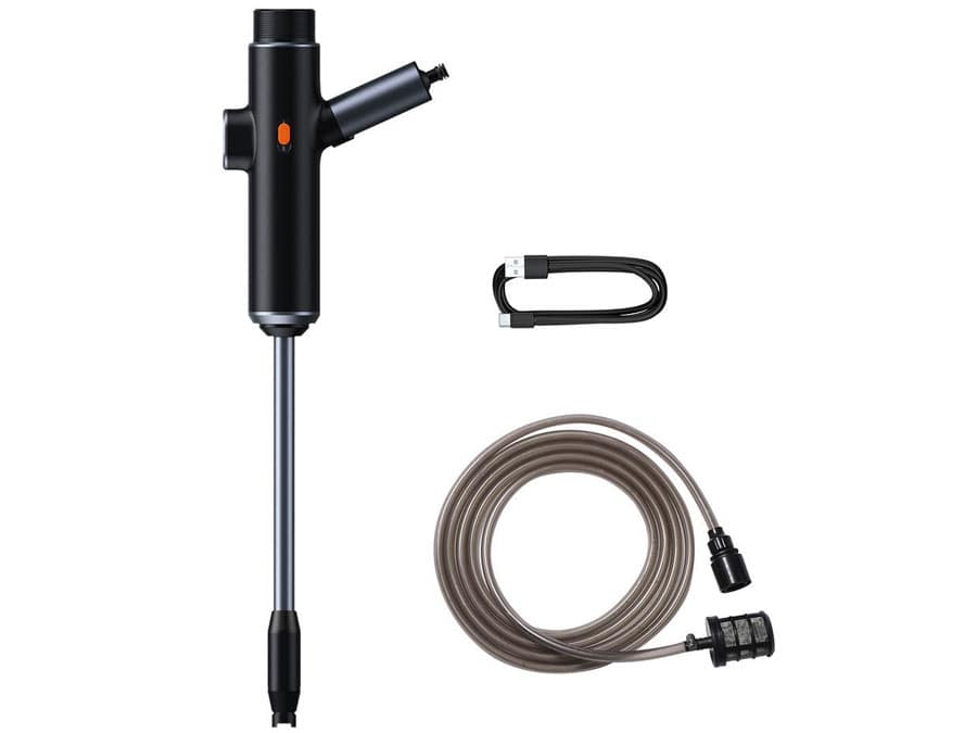 نازل کارواش خانگی و شلنگ 3.5 متری بیسوس Baseus Electric Car Wash Spray Nozzle Cleaning Kits CRDDSQ-01