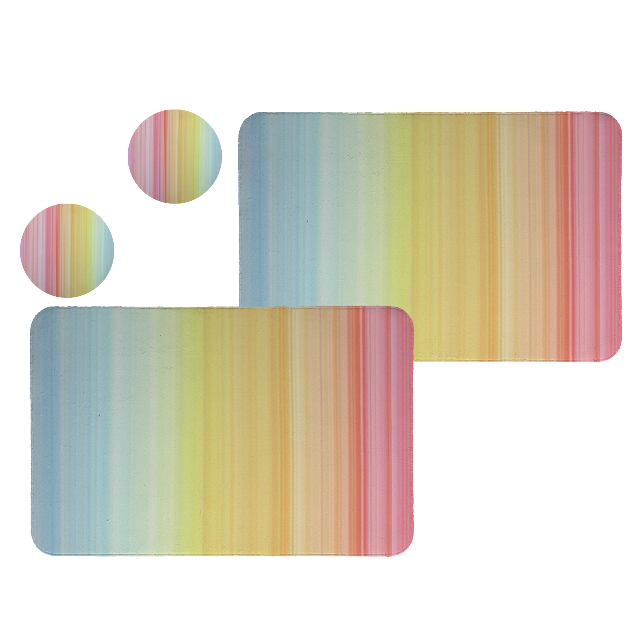 زیربشقابی طرح آبرنگی کد 8123 مجموعه 2عددی به همراه زیرلیوانی