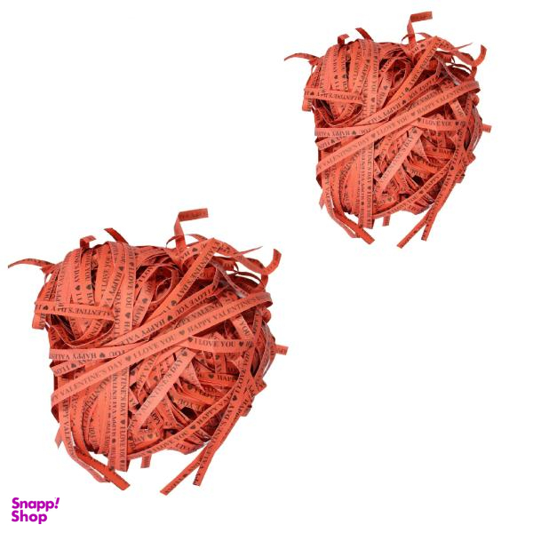 پوشال تزیینی کادو مدل آی لاو یو بسته 2 عددی