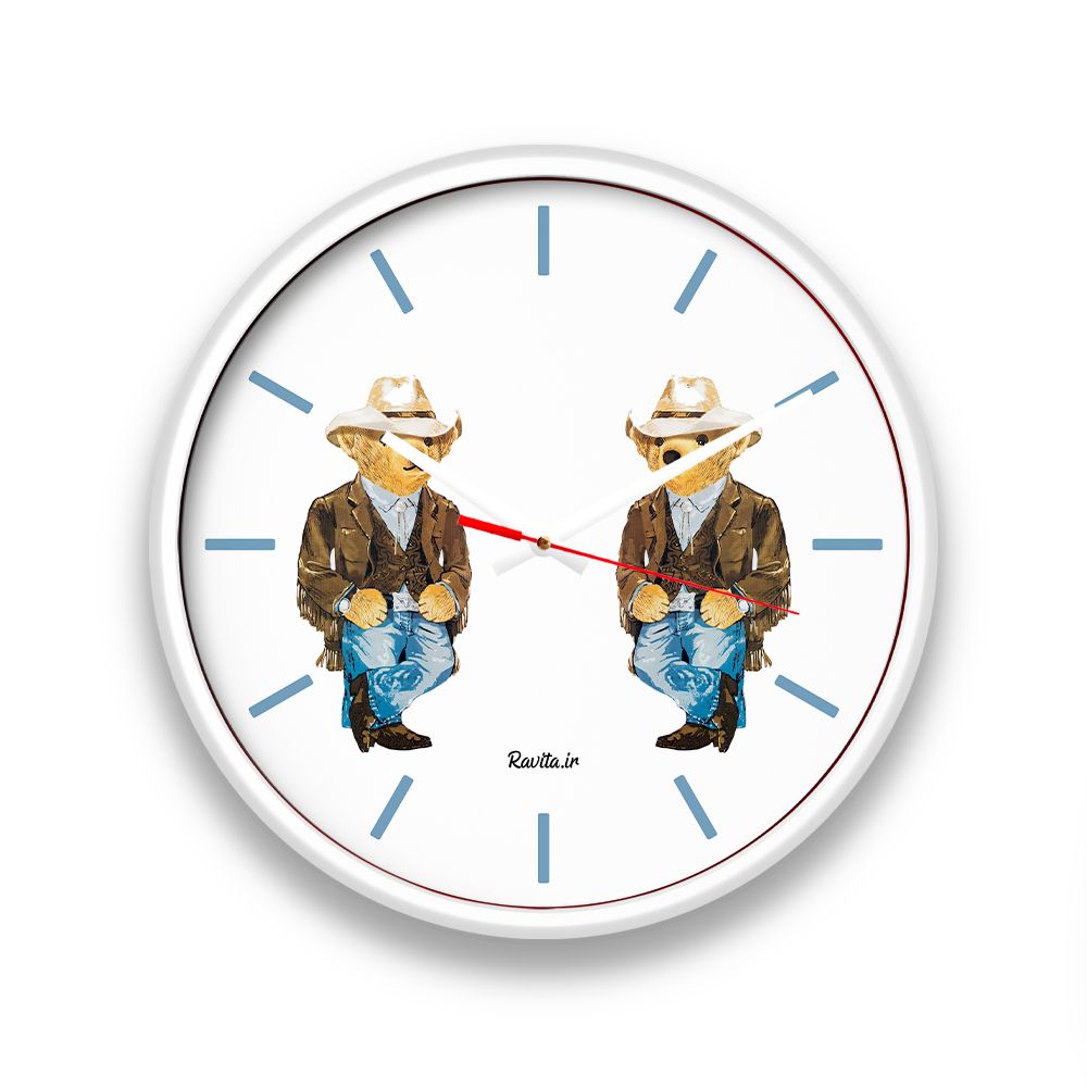 ساعت‌ دیواری رومیزی راویتاطرح تدی کد 3432