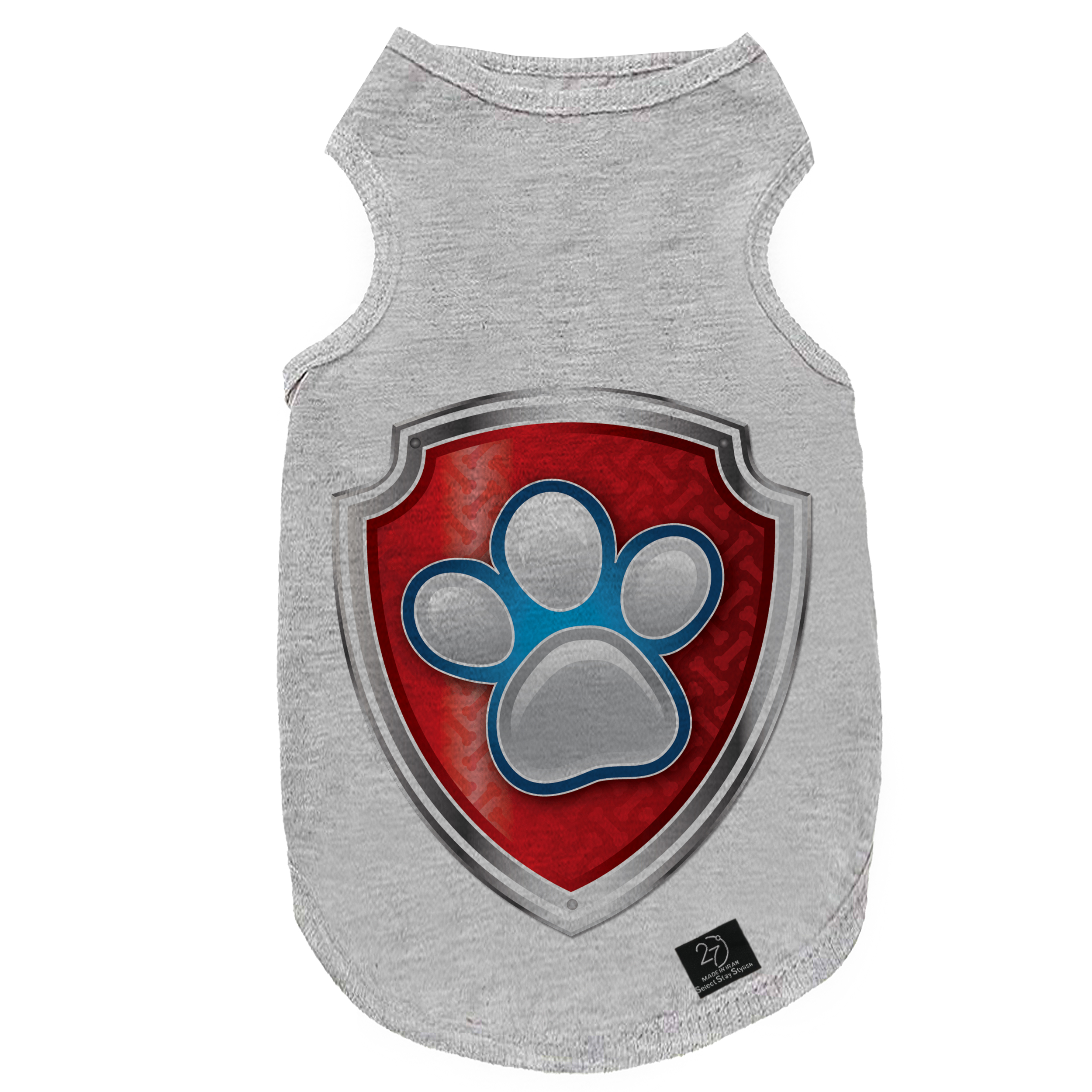 لباس سگ و گربه 27 طرح Gray Paw Logo کد MH250 سایز XL