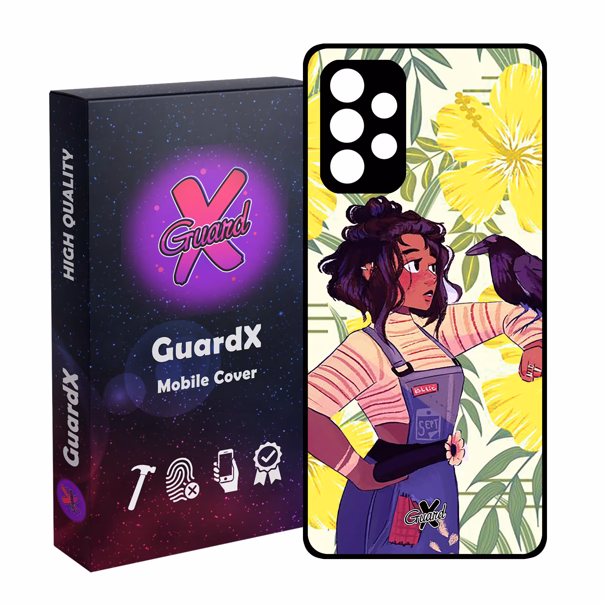 کاور گارد ایکس طرح دختر مدل Glass10337 مناسب برای گوشی موبایل سامسونگ Galaxy A52