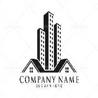 وکتور لوگو ساختمان مشکی | گرافیک با طعم تربچه