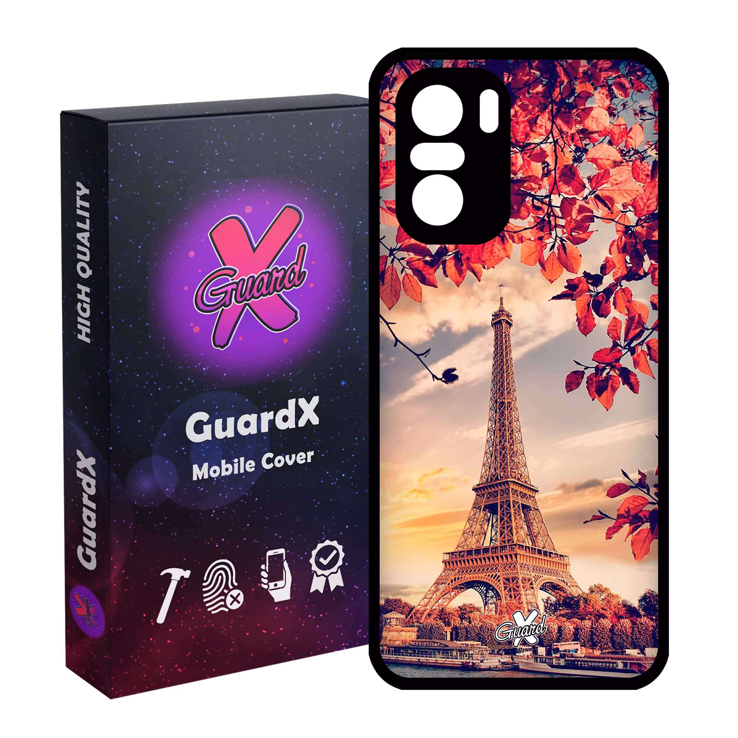 کاور گارد ایکس طرح Eiffel Tower مدل Glass10125 مناسب برای گوشی موبایل شیائومی Poco F3/MI 11X/MI 11X Pro/Redmi K40/K40 Pro