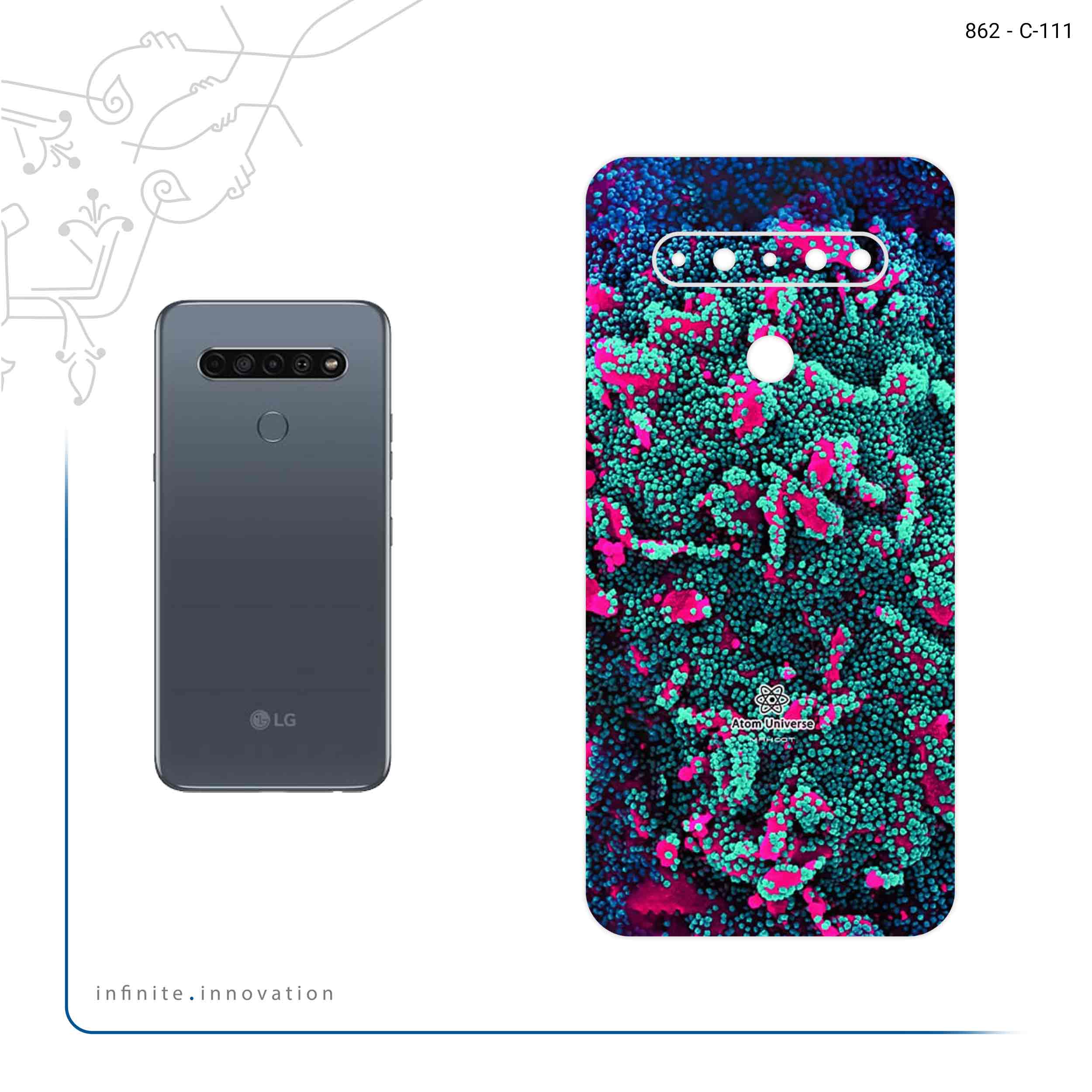 برچسب پوششی ماهوت مدل Atom Universe 8 مناسب برای گوشی موبایل ال جی K61