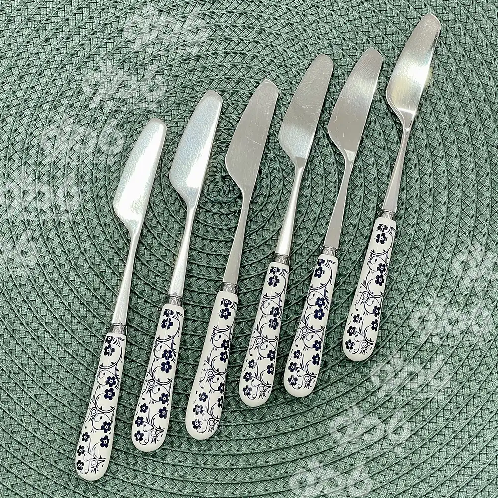 کارد کره خوری سرامیکی گل آبی دنی هوم