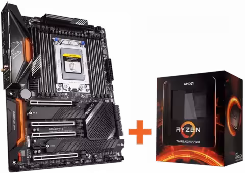 باندل مادربرد Gigabyte TRX40 AORUS Pro WiFi به همراه پردازنده AMD Ryzen Threadripper 3970X