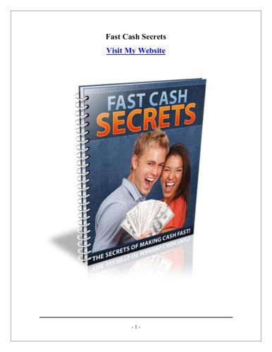 خرید و دانلود نسخه کامل کتاب Fast Cash Secrets