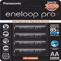 باتری قلمی قابل شارژ پاناسونیک مدل Eneloop Pro BK-3HCCE/4BT بسته 4 عددی AA4