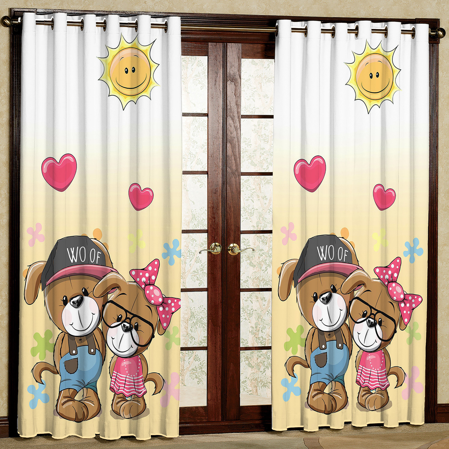 پرده مدل خرس کد 1384 سایز 200x140 سانتی متر