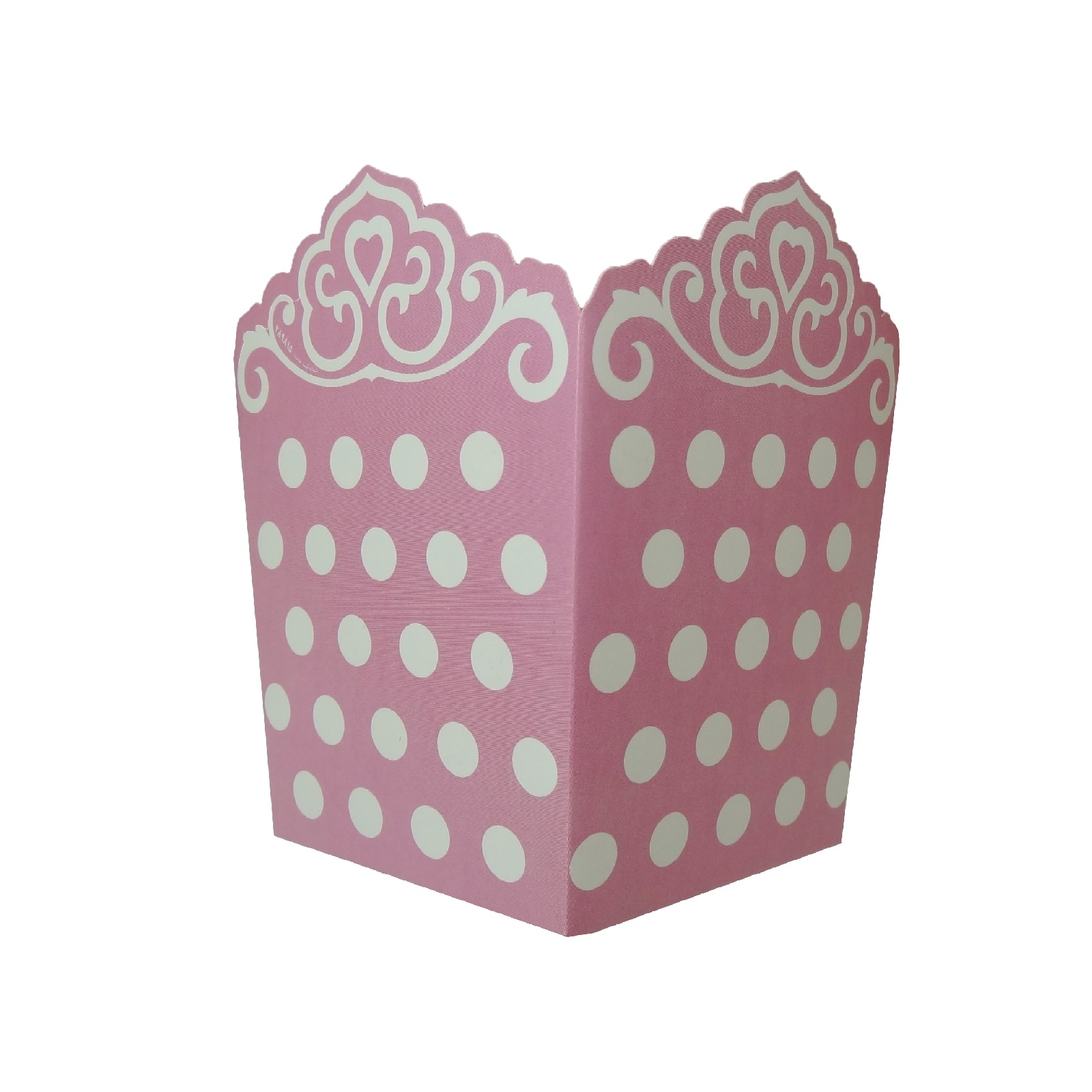 ظرف پاپ کورن مستر تم طرح خال خالی کد002 بسته 10 عددی