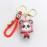 سرکلیدی و آویز کیف سیلیکونی شیشه ای پاندا قرمز 30964