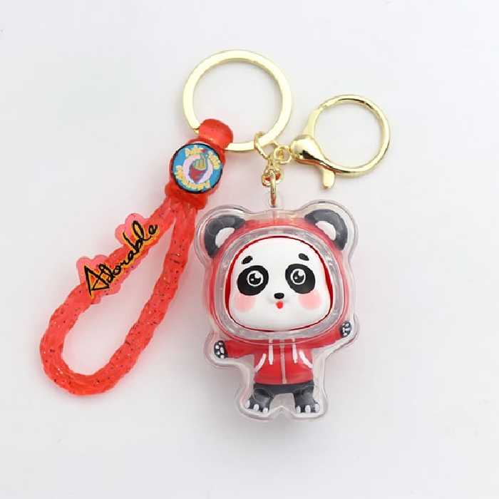 سرکلیدی و آویز کیف سیلیکونی شیشه ای پاندا قرمز 30964