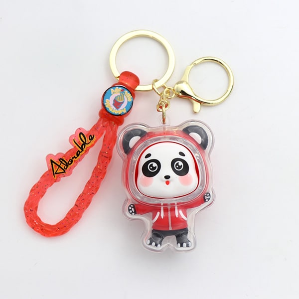 سرکلیدی و آویز کیف سیلیکونی شیشه ای پاندا قرمز 30964