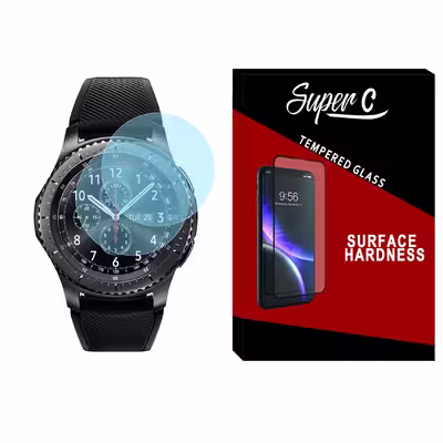 محافظ صفحه نمایش شیشه ای سوپرسی مدل SH-SC مناسب برای ساعت هوشمند سامسونگ Galaxy Watch Gear S3 بسته دو عددی