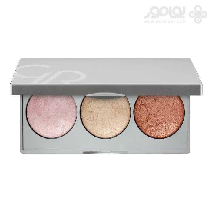 پالت هایلایتر 3 رنگ گلدن رز مدل STROBING