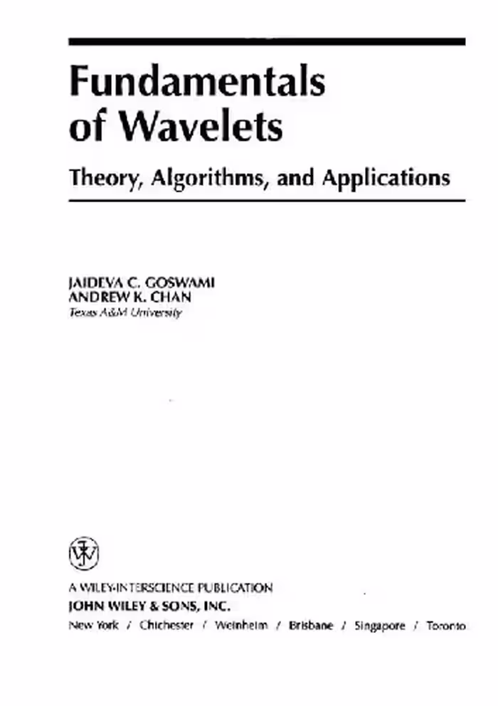 خرید و دانلود نسخه کامل کتاب Fundamentals of Wavelets. Theory, Algorithms, and Applications
