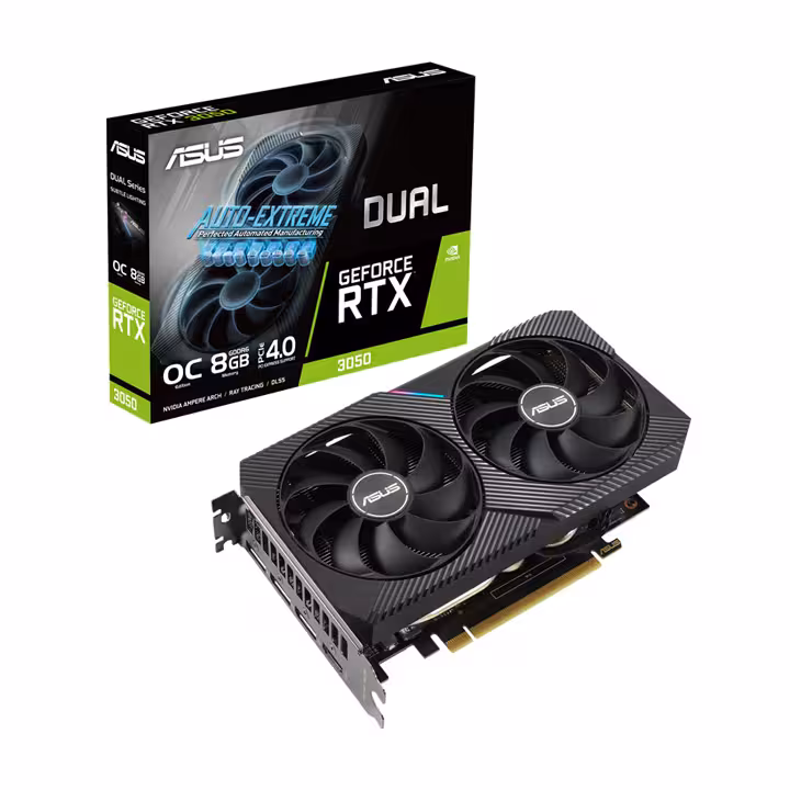 کارت گرافیک Asus Dual GeForce RTX3050 OC 8GB GDDR6 128Bit