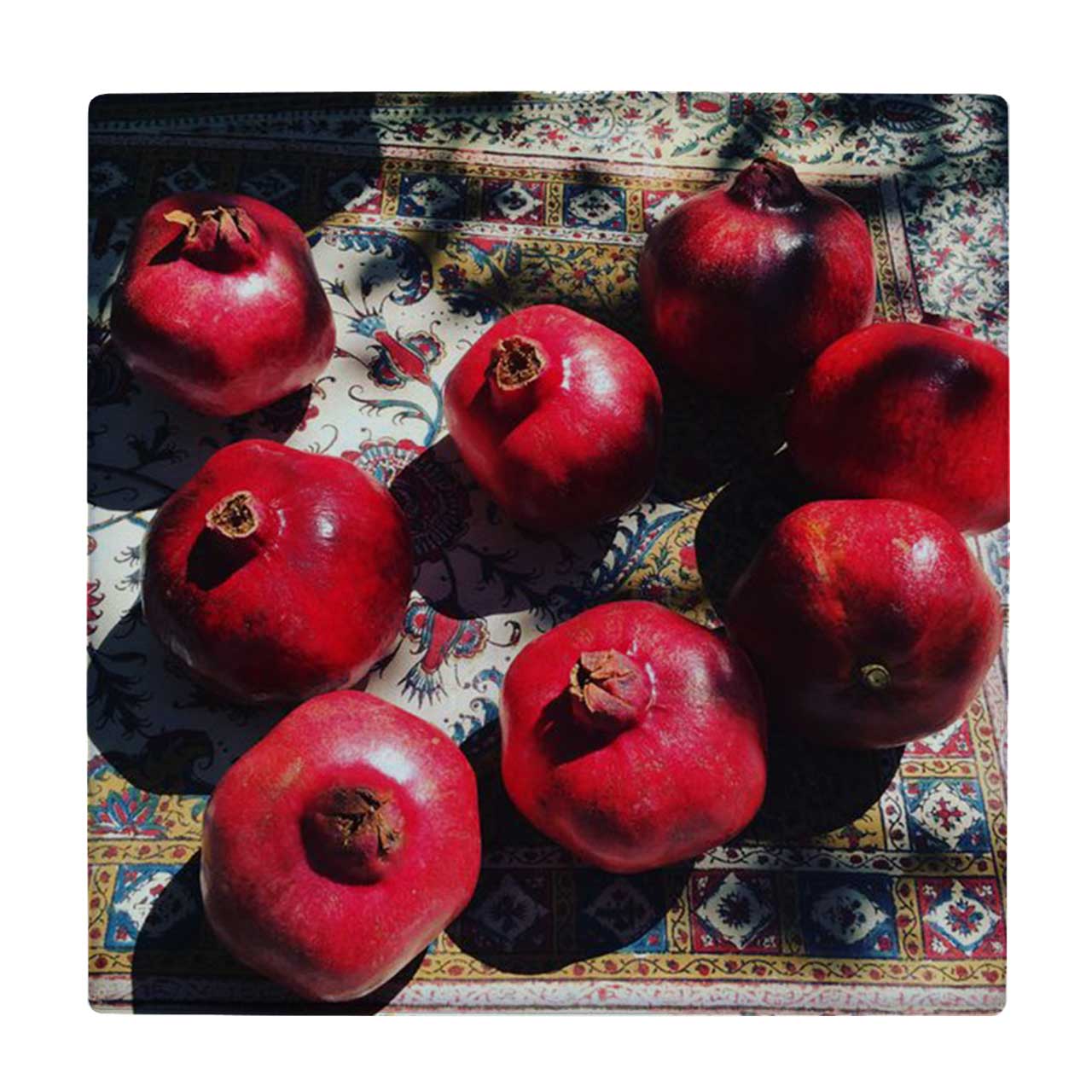 زیر لیوانی طرح انارها و سفره قلمکار کد 3864630_1967