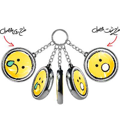 جاکلیدی خندالو طرح ایموجی مدل دوطرفه کد 53715375
