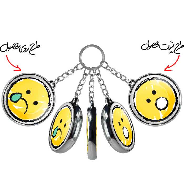 جاکلیدی خندالو طرح ایموجی مدل دوطرفه کد 53715375