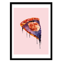 قیمت و خرید تابلو دکوراتیو مدل پوستر انتزاعی پیتزا کد 1030